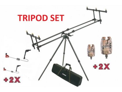 Mivardi AKCE - Tripod Premium + ZDARMA 2 x Hlásič EASY blue & red a 2 x Swing ARM 130 red & blue