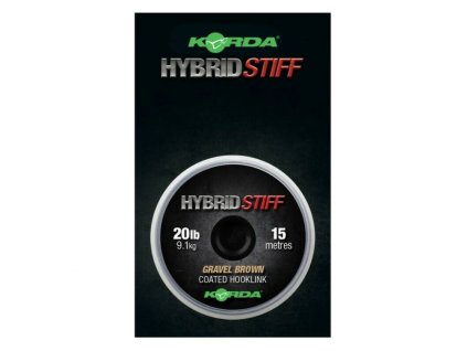 Korda Návazcová šňůrka Hybrid Stiff 15m (Varianta Korda Návazcová šňůrka Hybrid Stiff Gravel Brown 20lb 15m)