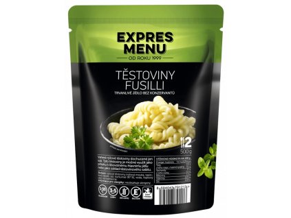 Expres Menu Příloha - Těstoviny fusilli - bezlepkové jídlo (Varianta Expres Menu Příloha - Těstoviny fusilli - bezlepkové jídlo)