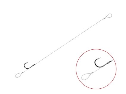 Delphin Feederový návazec FLR Loop / 6ks (Varianta Delphin Feederový návazec FLR Loop / 6ks - 8cm #8)