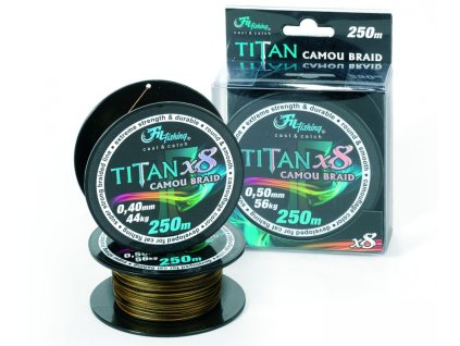 Filfishing Sumcová Šňůra Titan Camou Braid 250m (Varianta Filfishing Sumcová Šňůra Titan Camou Braid 250m 0,60mm)