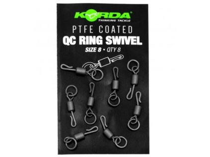 Korda Obratlíky PTFE QC Ring Swivel vel. 8 8ks (Varianta Korda Obratlíky PTFE QC Ring Swivel vel. 8 8ks)