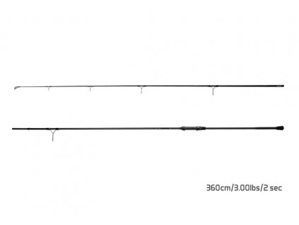 Delphin Rybářský prut Corsa Black Carp 3,6m 3,0lb 2díl