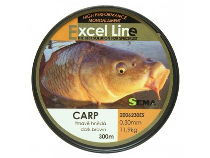 Sema Vlasec Excel Line Carp 300m (Varianta Sema Vlasec Excel Line Carp 300m/0,22mm - 6,1kg/Hnědá)