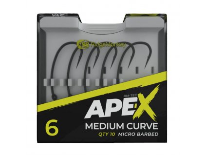 RidgeMonkey Háček Ape-X Medium Curve Barbed 10ks