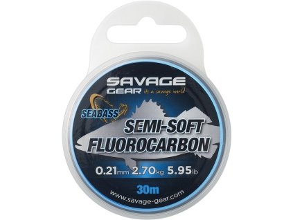 Savage Gear Fluorocarbon SEMI-SOFT SEABASS 30m (Varianta Savage Gear Fluorocarbon SEMI-SOFT SEABASS 30 m 0,21 mm 2,7 kg 5,95 lb CLEAR)