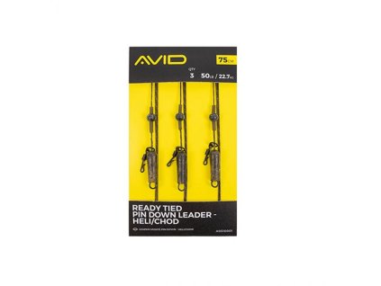 Avid Carp Hotová montáž Ready Tied Pin Down Leader- Heli/Chod