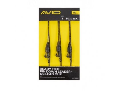 Avid Carp Hotová montáž Ready Tied Pin Down Leader- QC Lead Clip