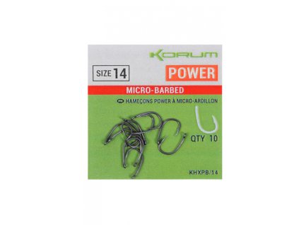 Korum Háčky Xpert Power Hooks (Varianta Korum Háčky Xpert Power Hooks - Barbed vel. 8)