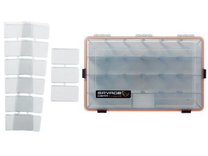 Savage Gear Krabička LUREBOX SMOKE (Varianta Savage Gear Krabička WP LUREBOX 6B SMOKE 35.5 x 23 x 9.2 cm)