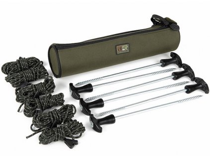 Fox International Sada Kolíků a Šňůr v Pouzdře R-Series Bivvy Storm Pack