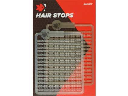 Feeder Expert Zarážky Hair Stops čiré + hnědé 240 ks