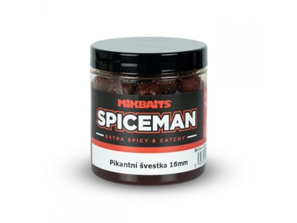 Mikbaits Spiceman boilie v dipu (Varianta Mikbaits Spiceman boilie v dipu 250ml - Pikantní švestka 16mm)