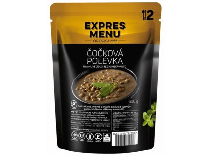 Expres Menu  Čočková polévka - bezlepkové jídlo