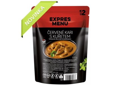 Expres Menu  Červené kari s kuřetem - bezlepkové jídlo (Varianta Expres Menu  Červené kari s kuřetem - bezlepkové jídlo)