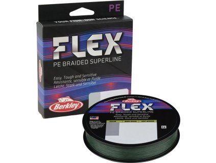 Berkley Pletená šňůra Flex Braid 135m (Varianta Berkley Pletená šňůra Flex Braid 0.12mm 5,1kg  135m moss green)