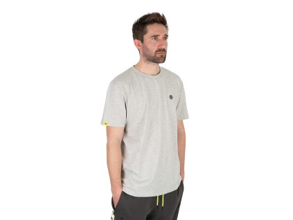 Fox Matrix Tričko Large Logo T-Shirt Marl Grey
