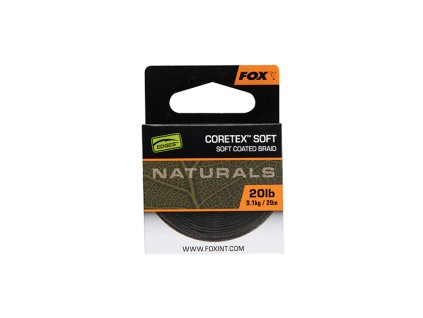 Fox International Návazcová Šňůrka Naturals Coretex Soft (Varianta Fox International Návazcová Šňůrka Naturals Coretex Soft 20 m - 20lb)