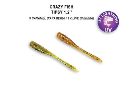 Crazy Fish Tipsy 30 mm- 16 kusů příchuť česnek (Varianta Crazy Fish Tipsy 30 mm barva 1/9 16 kusů příchuť česnek)