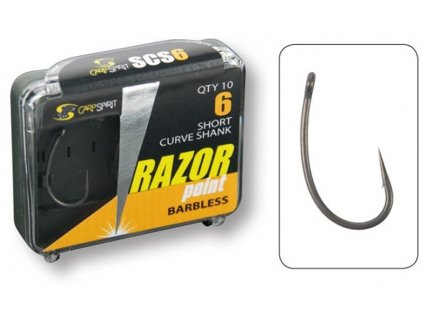 Carp Spirit Háčky Short Curve Shank Barbless 10ks  - vel.6