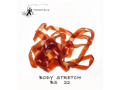 Tommi Fly body stretch - červeno hnědá-4mm