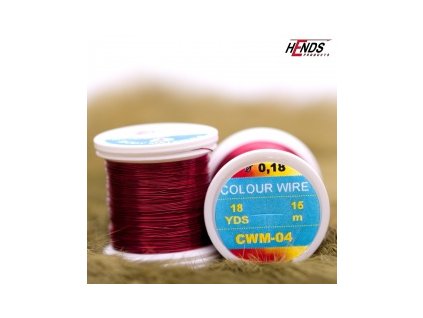 Hends Color wire 21,6m 0,09mm - červeno - hnědý