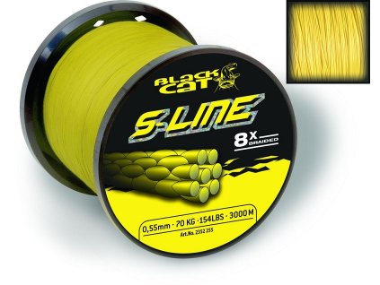 Black Cat Sumcová šňůra S-line 0,55mm 70kg 1m - Nutné dokoupit cívku kód: 12025