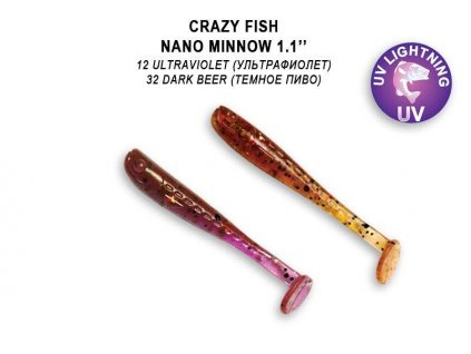 Crazy Fish Nano Minnow 1,1" 2,7cm color 12/32