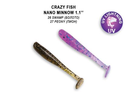 Crazy Fish Nano Minnow 1,1" 2,7cm  color 26/27