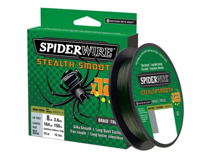 Spiderwire Pletená šňůra Stealth Smooth x12 0,07mm 6kg/1m Moss Green - Nutné dokoupit cívku kód: 12025