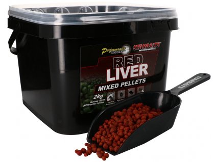 STARBAITS Pelety Mixed Red Liver 2kg