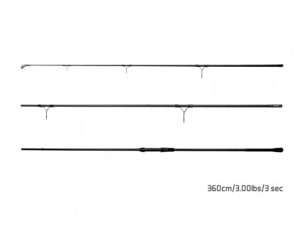 Delphin Rybářský prut Corsa Black Carp 3,6m 3,0lb 3díl