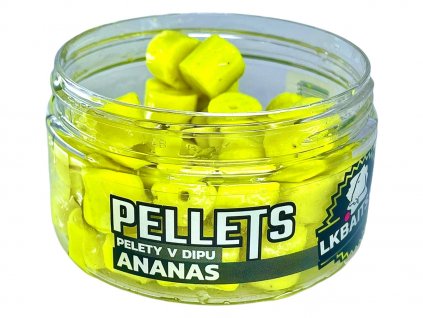 LK Baits Pelety v dipu Ananas 17mm 60g