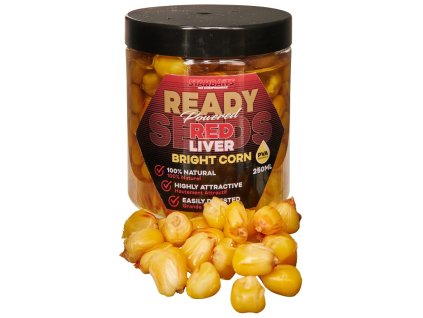 STARBAITS Kukuřice Bright Ready Seeds Red Liver 250ml