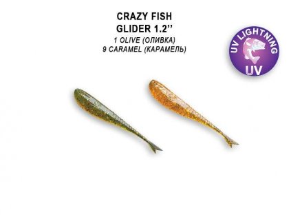 Crazy Fish Glider 1,2" 3cm barva 1/9