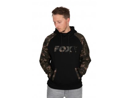 Fox International Mikina Black Camo Raglan hoodie vel.L