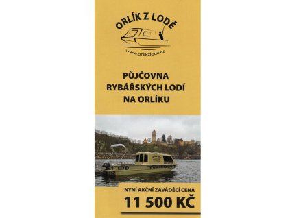 Orlík z lodě Leták se slevovým kupónem 500kč