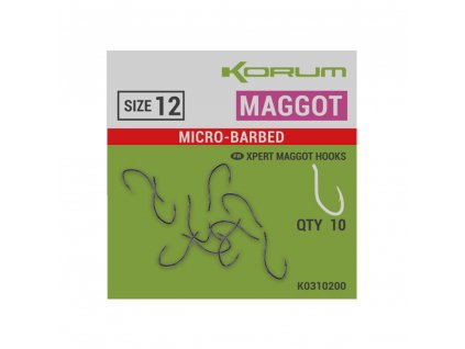 Korum Háčky Xpert Maggot Hooks Micro-Barbed Velikost 12