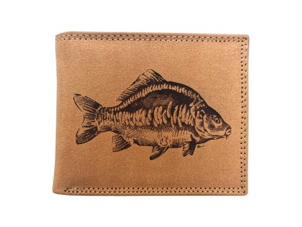 MERCUCIO Pánská peněženka ze světlé kůže - Kapr lysec