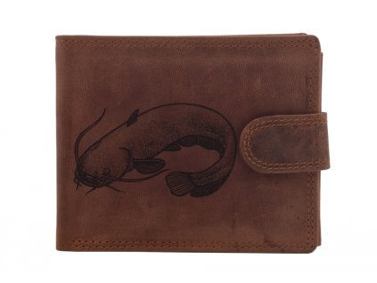 MERCUCIO Pánská peněženka světlehnědá vzor 058 sumec plný