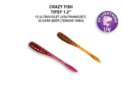 Crazy Fish Tipsy 30 mm barva 12/32 16 kusů příchuť česnek