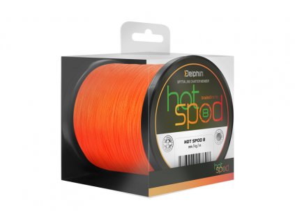 Delphin Šňůra HotSPOD 8 0,14mm 9,6kg 300m oranžová