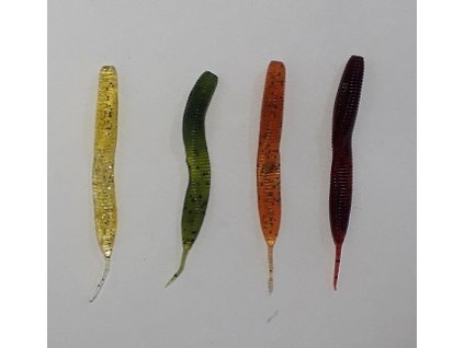 U Habakuka Gumová nástraha Vibro Worm 7cm - Tmavě červená