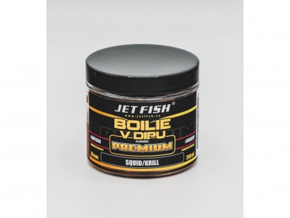 Jet Fish Premium clasicc boilie v dipu 200ml - 20 mm : SQUID / KRILL