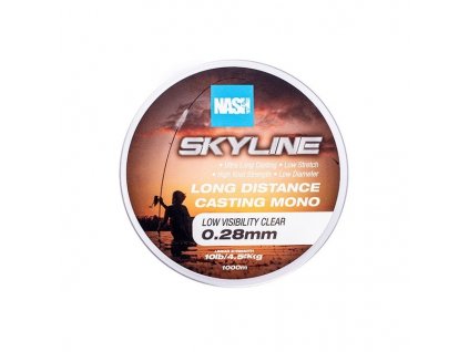 Nash Rybářský vlasec Skyline Mono Low Visiblity Clear 0,28mm/10lb  1000m