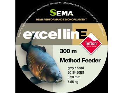 Sema Vlasec Excel Line Method Feeder 300m/0,16mmm - 3,85kg - šedá