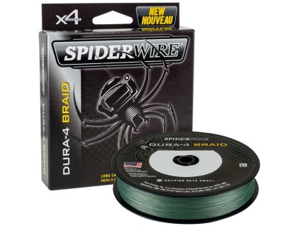 Spiderwire Pletená šňůra DURA4 150M 0.10MM/9.1KG-20LB Moss Green