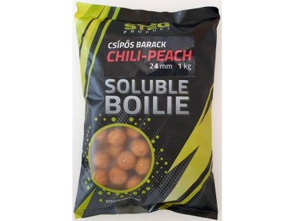 Stég Soluble Boilie 24mm 1kg - Chilli-Peach