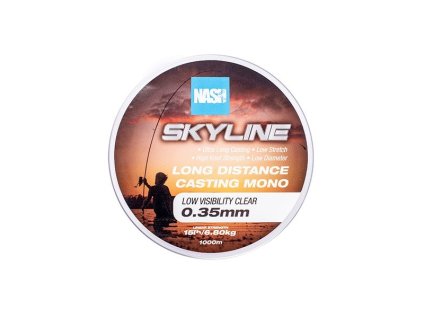 Nash Rybářský vlasec Skyline Mono Low Visiblity Clear 0,35mm/15lb 1000m