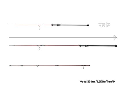 Delphin Rybářský prut ETNA E3 TRIP 3,6m 3,25lb TeleFIX